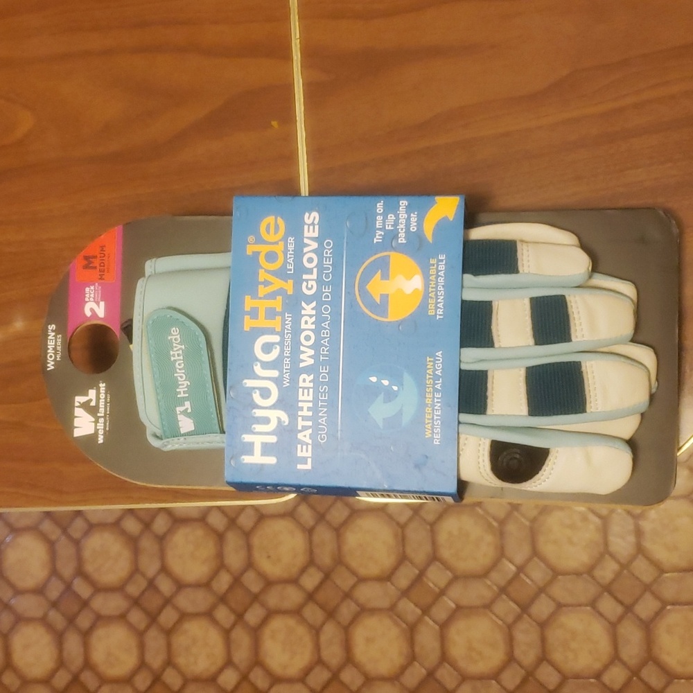 NWT Wells Lamont Women's Leather Work/Garden Gloves,Med, 1 pair